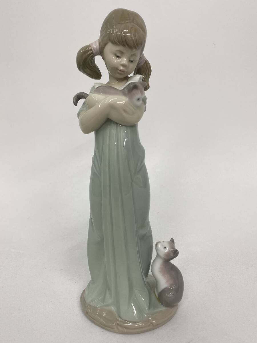 5859 LLADRO リヤドロ 5743 私のことも忘れない 少女 猫 ポーセリン
