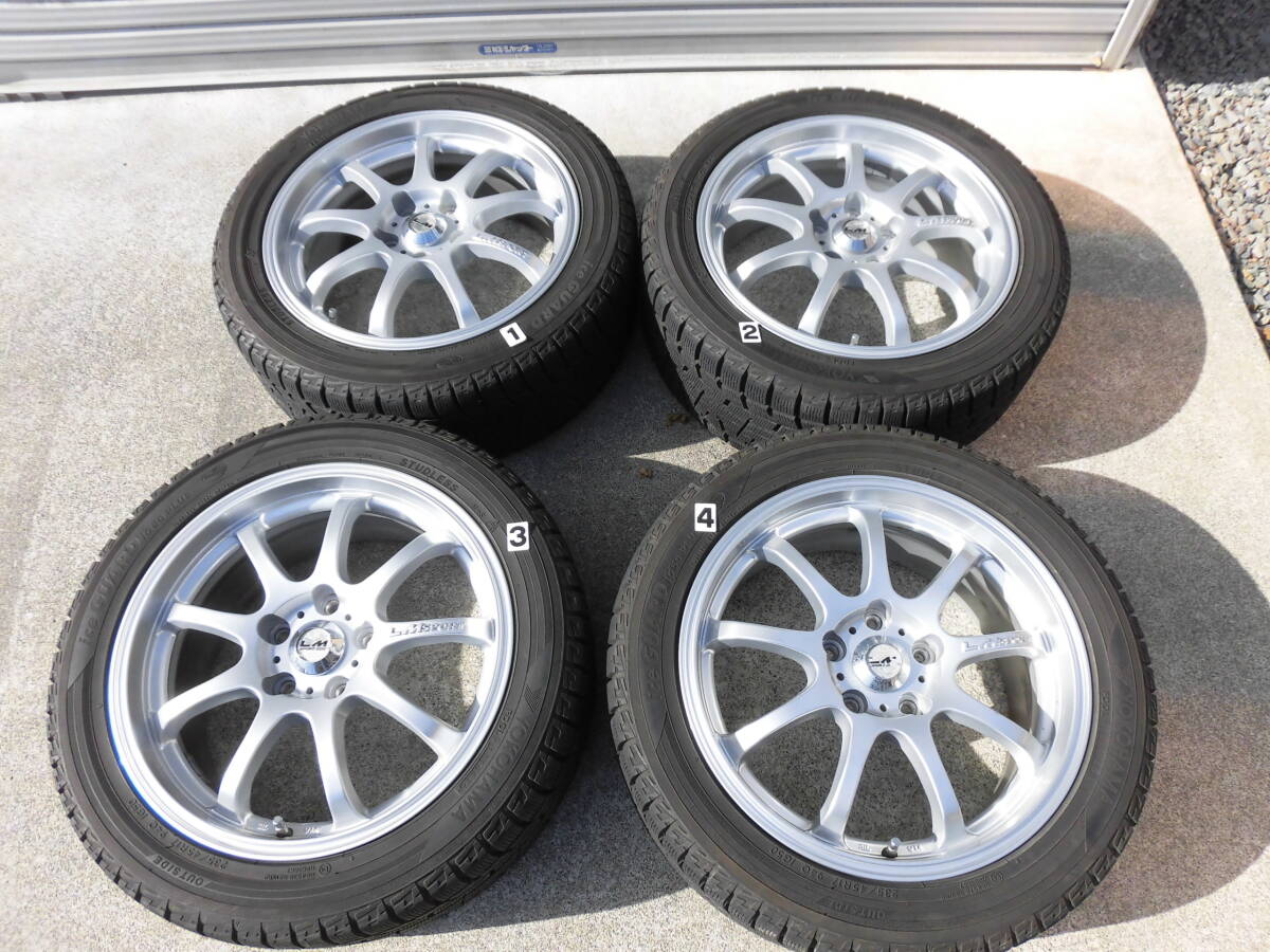 バリミゾ　バリミゾ　8-9分山　ガリキズなし　美品　235/45R17 114.3 5穴　オフ50　1775　 ヨコハマ　アイスガード　iG50PLUS　_1