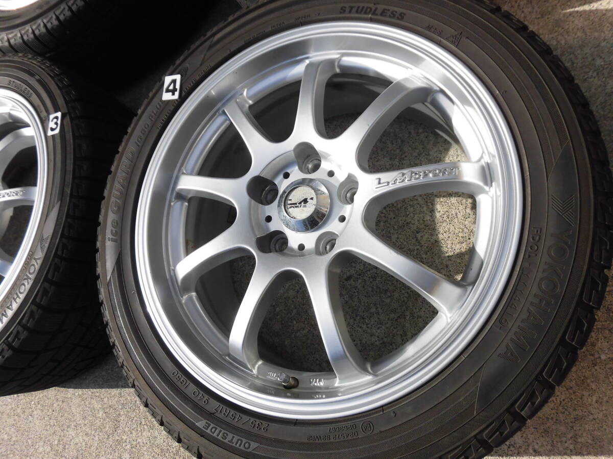 バリミゾ　バリミゾ　8-9分山　ガリキズなし　美品　235/45R17 114.3 5穴　オフ50　1775　 ヨコハマ　アイスガード　iG50PLUS　_5