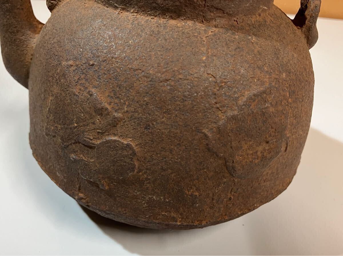 龍文堂 鉄瓶 龍文堂造 茶道具 古美術 前茶道具 骨董 銅蓋 現状品