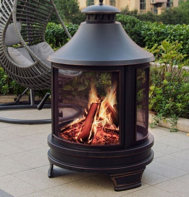 庭焼きストーブ薪ストーブ戸外バーベキューグリル多機能暖房ストーブ焚き火ストーブ戸外暖房ストーブ火 を焚きストーブ_3