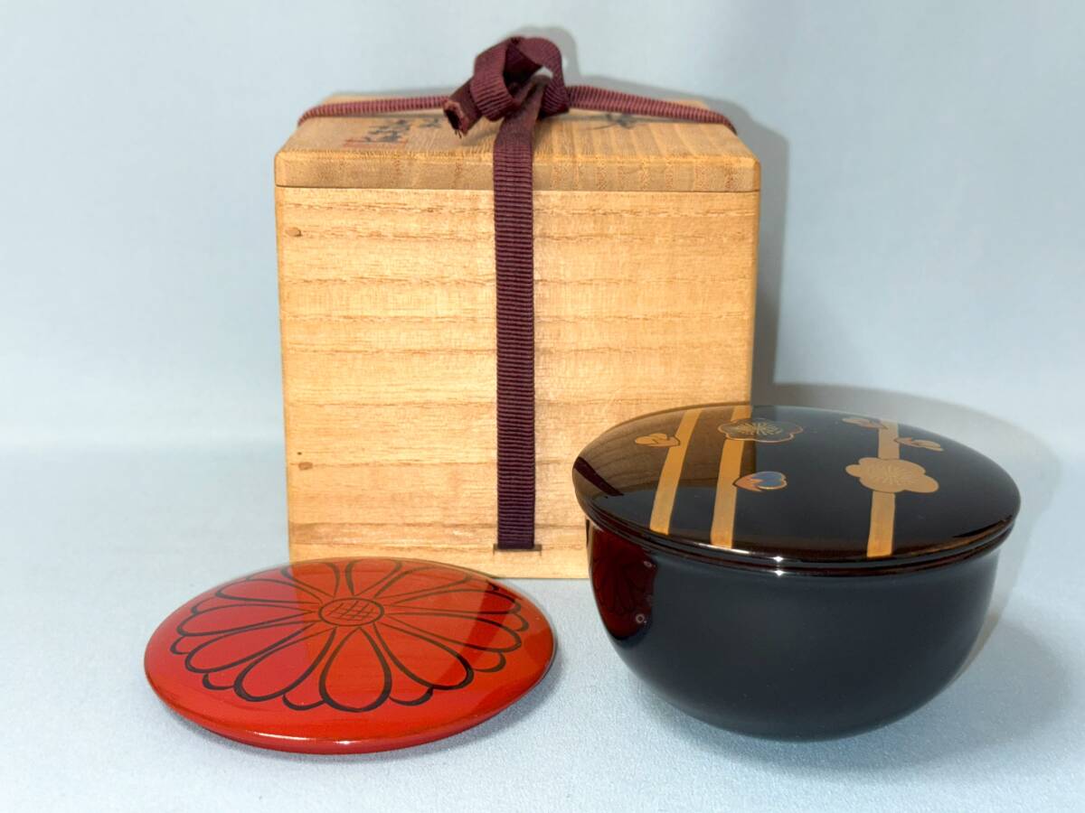 春秋棗 棗 青貝入 心園茶道具 薄茶器 なつめ（お薄器） 薄茶器（