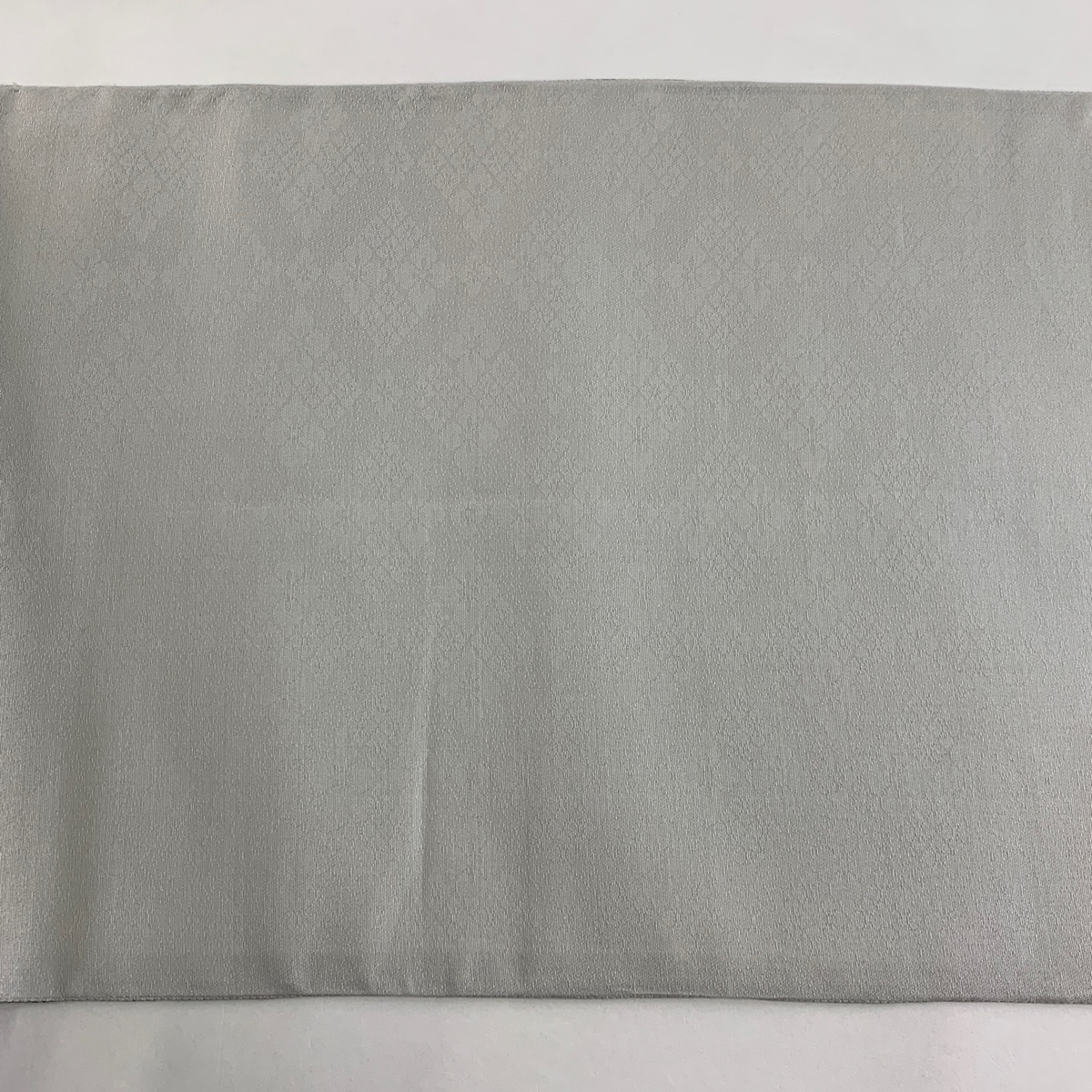 袋帯 美品 名品 斜め格子 銀糸 青灰色 全通 正絹 【中古】 【公式通販】