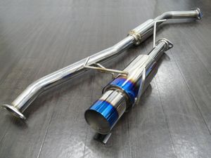 BE FREE シルビア S15　 NA ステンレスマフラー 60-100Φ 砲弾 チタン発色 +インナーサイ