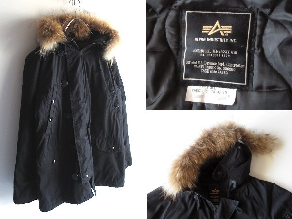 ALPHA INDUSTRIES アルファ タイトフィット エコダウン リアルファー
