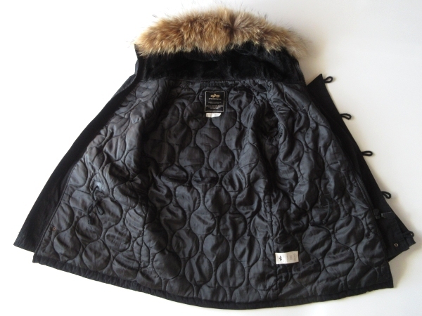 ALPHA INDUSTRIES アルファ タイトフィット エコダウン リアルファー 
