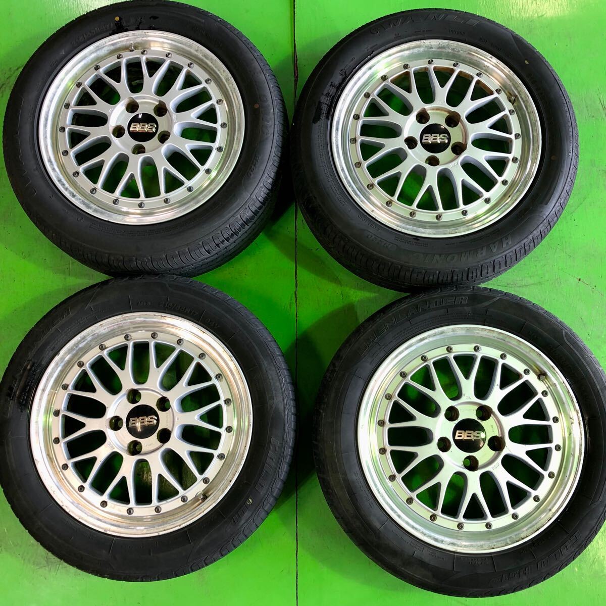 NT672 BBS純正 ホイール LMP067 17×7J +42 PCD 114.3 タイヤ 215/55R17 