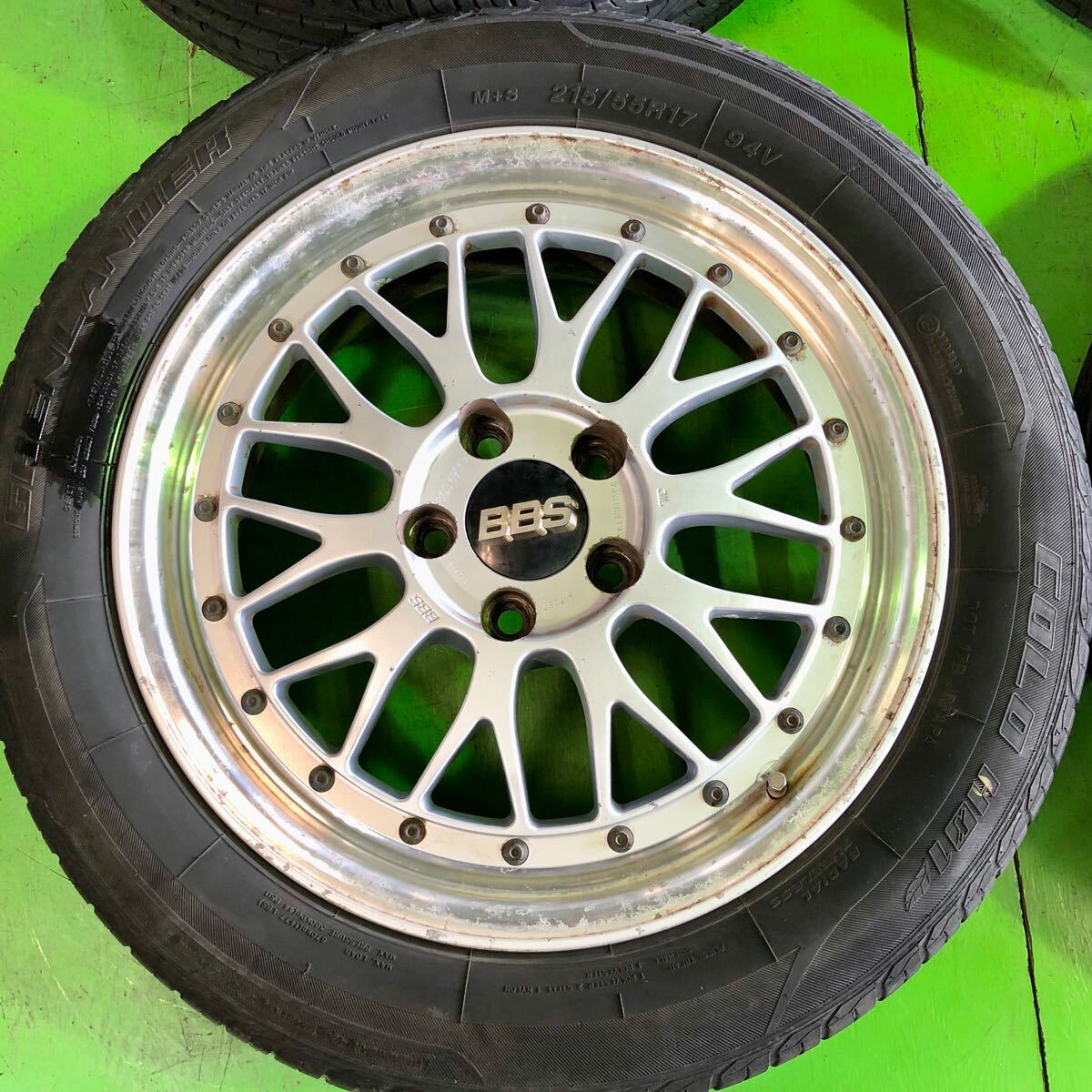 NT672 BBS純正 ホイール LMP067 17×7J +42 PCD 114.3 タイヤ 215/55R17 