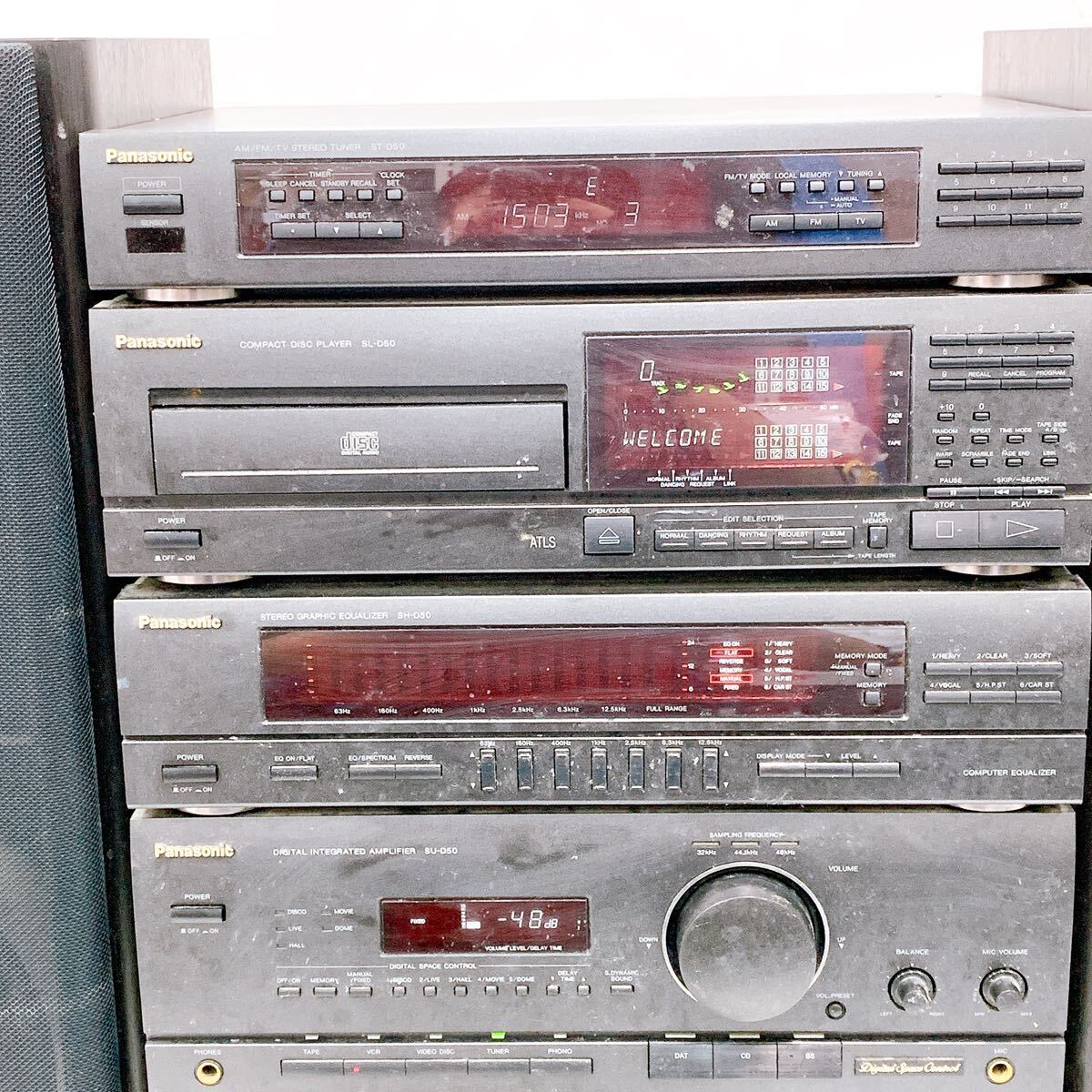 11SA083 Panasonic パナソニック オーディオ コンポ SC-D50 ST-D50 SL-D50 スピーカーセット 通電OK 中古 現状品 動作未確認_3