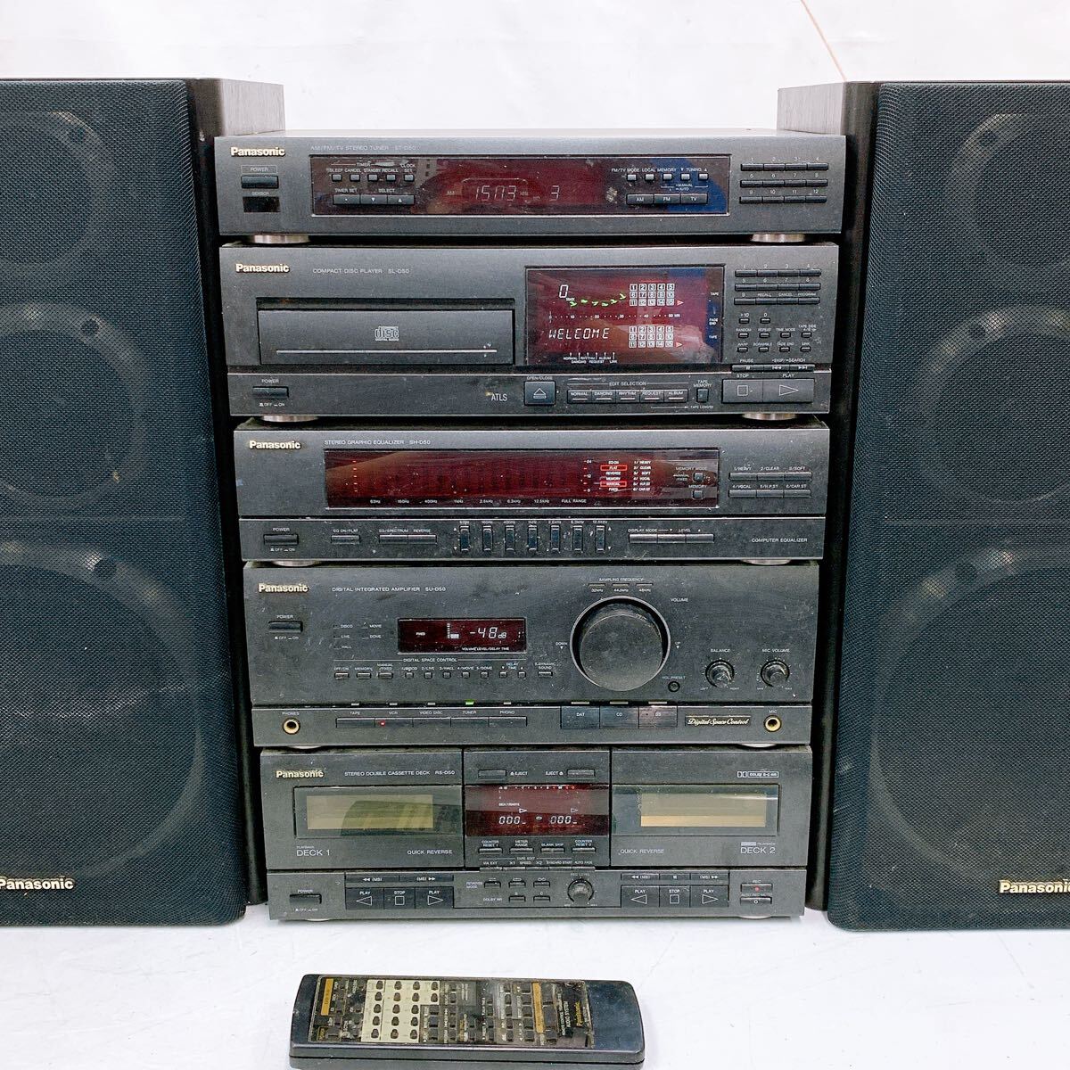 11SA083 Panasonic パナソニック オーディオ コンポ SC-D50 ST-D50 SL-D50 スピーカーセット 通電OK 中古 現状品 動作未確認_4