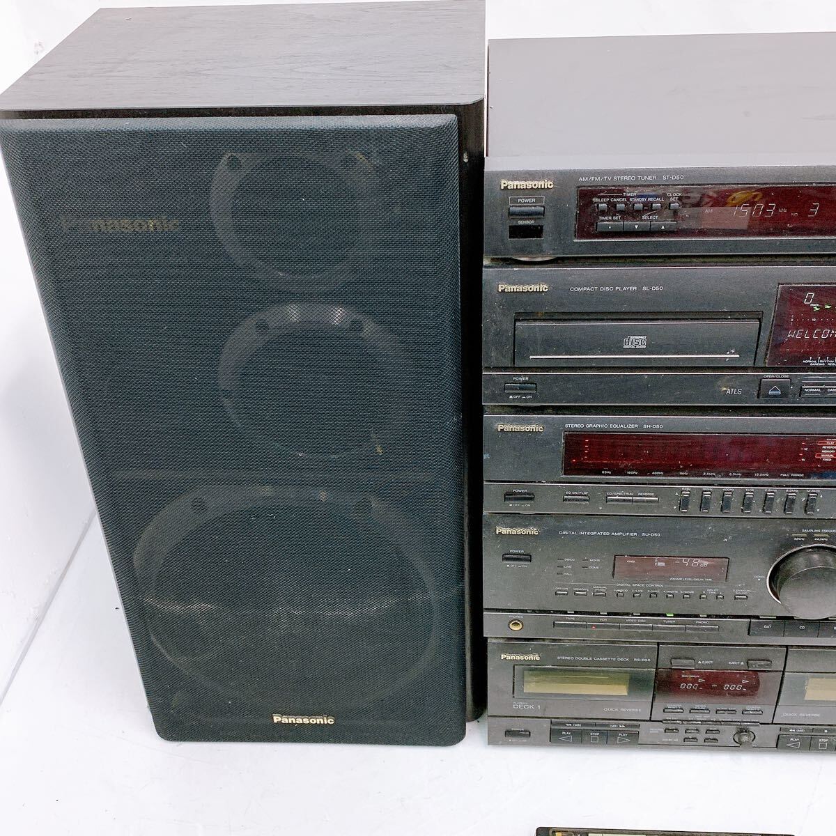 11SA083 Panasonic パナソニック オーディオ コンポ SC-D50 ST-D50 SL-D50 スピーカーセット 通電OK 中古 現状品 動作未確認_6