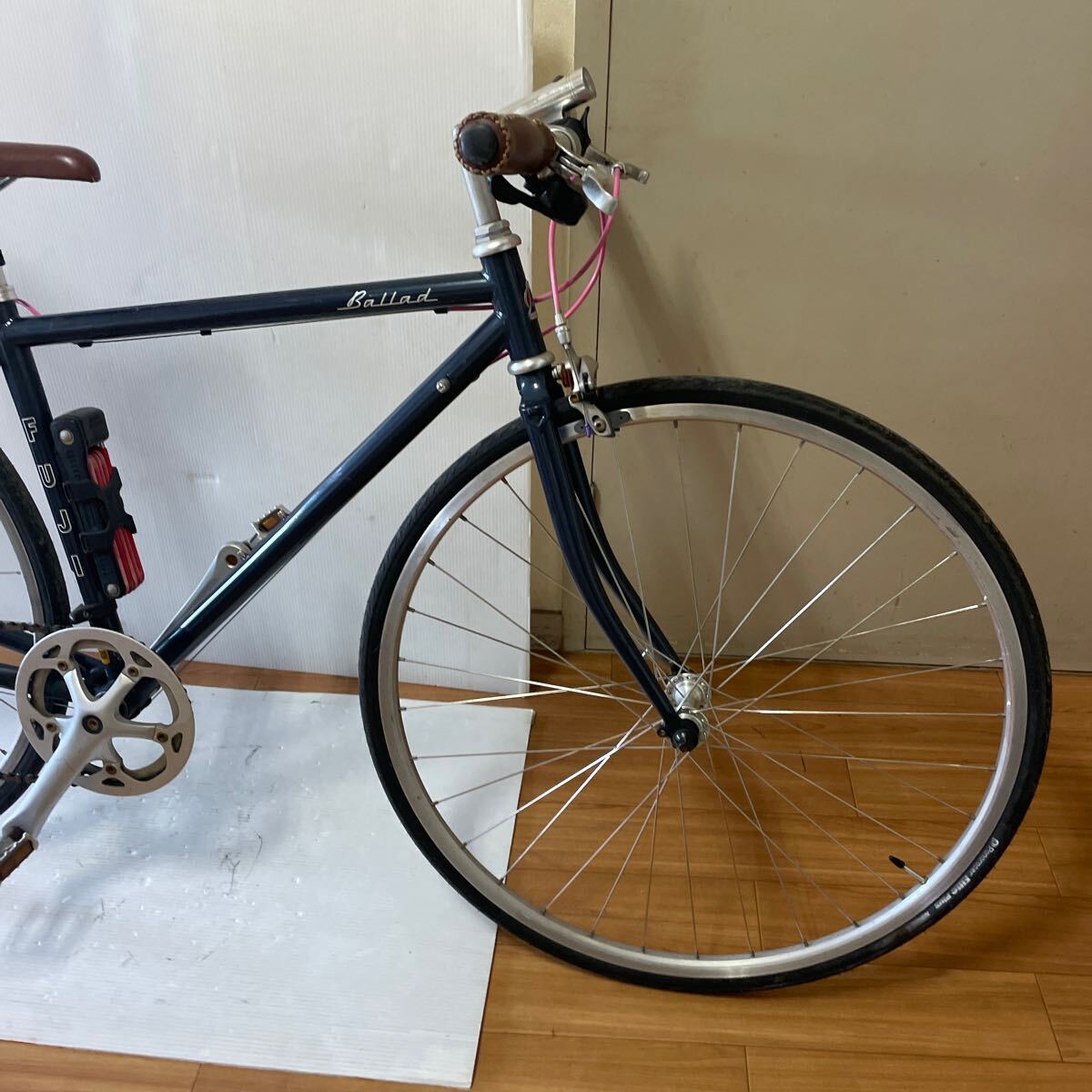 FUJI フジBALLAD 700C クロモリ 1X8S 520mm ロードバイク_7
