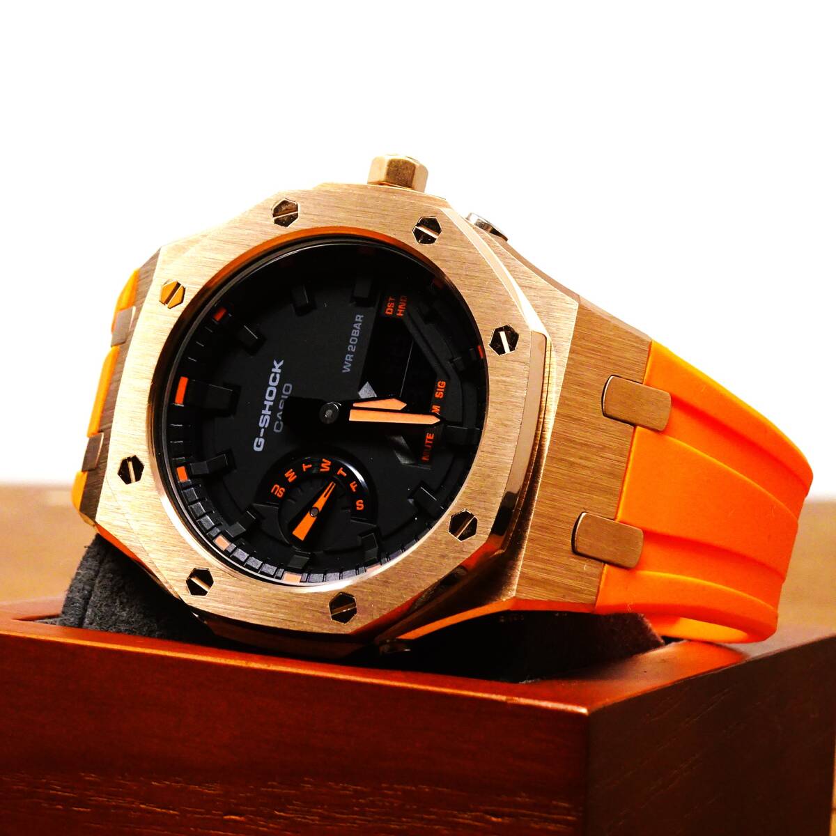 〓新品〓GショックMODカスタム〓本体付きGA2100〓ステンレス製 