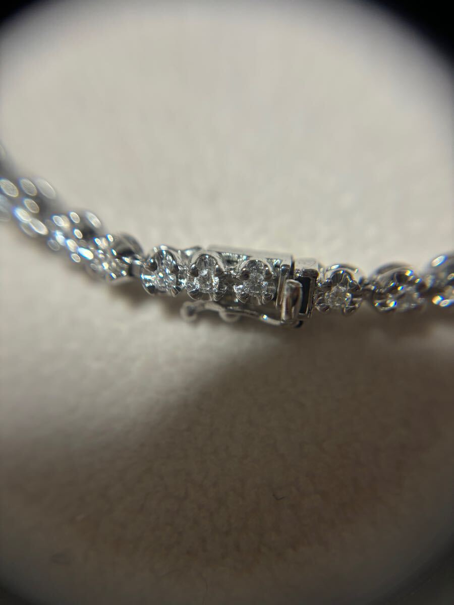テニスブレスレット Pt850 1.04ct レディース メンズ ブレスレット