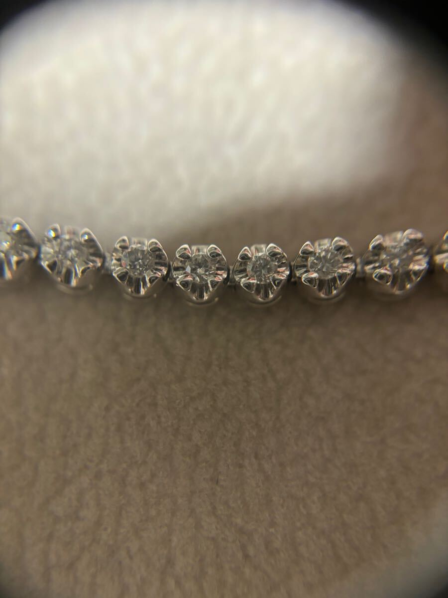 テニスブレスレット Pt850 1.04ct レディース メンズ ブレスレット
