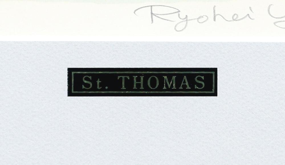 真作】【WISH】柳原良平「St.THOMAS」リトグラフ 直筆サイン 限定100部
