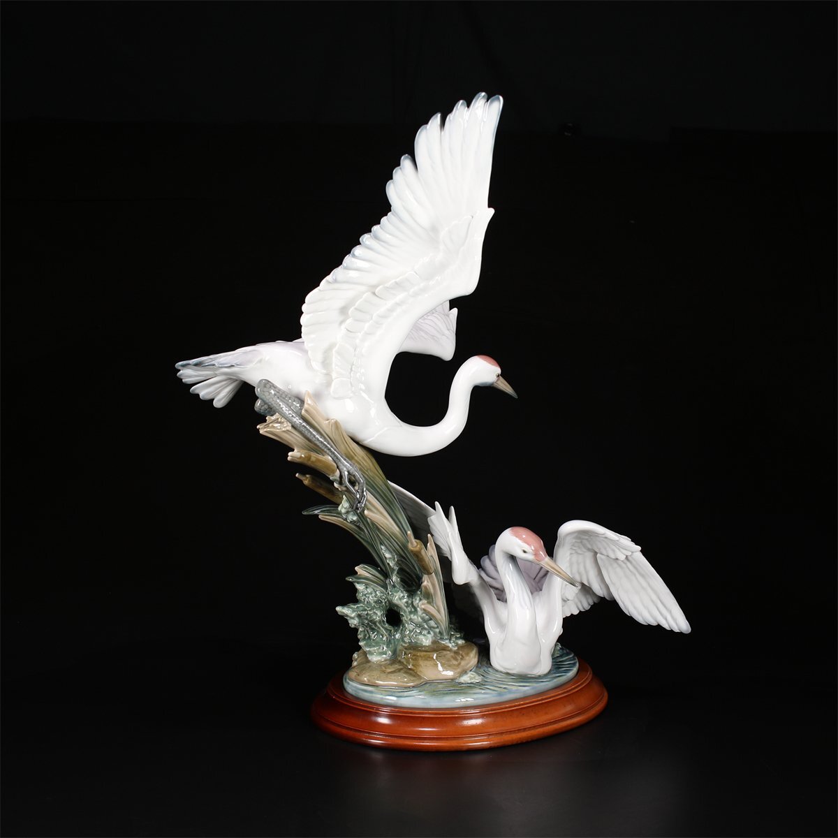 吉】CH970 LLADRO 【リヤドロ】 フィギュリン 磁器人形 鶴 置物 大型