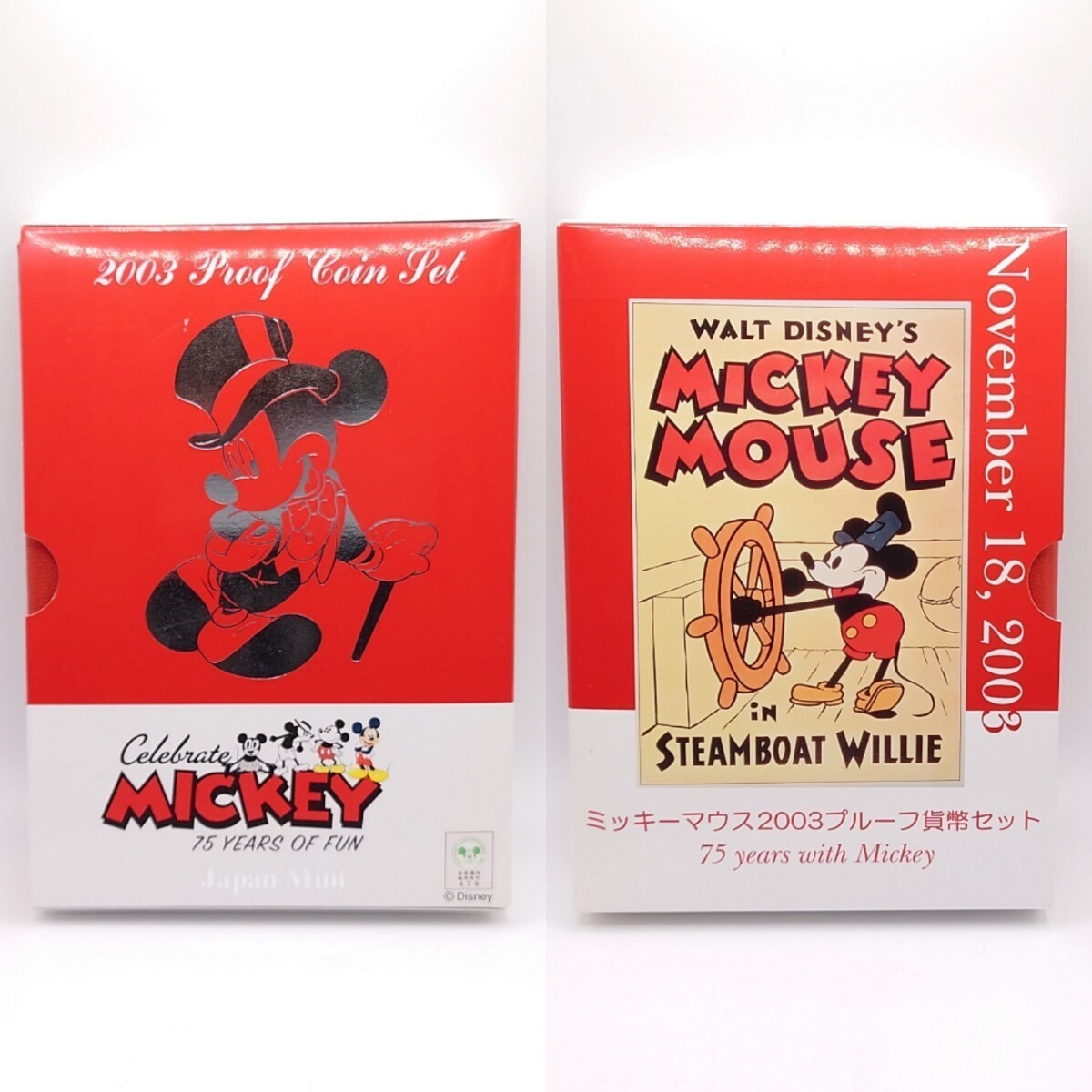 未使用』MICKEY MOUSE ミッキーマウス2003 プルーフ貨幣セット 記念