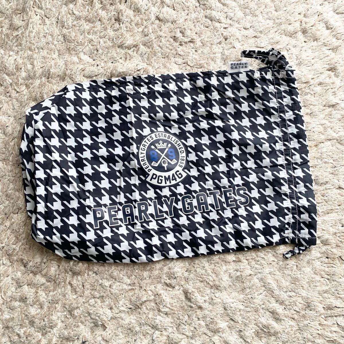 未使用級●XLサイズ●PEARLY GATES パーリーゲイツ 4way ダウンジャケット 千鳥格子 総柄 ジャケット 機能性◎ 軽量 ロゴ メンズ サイズ6_10