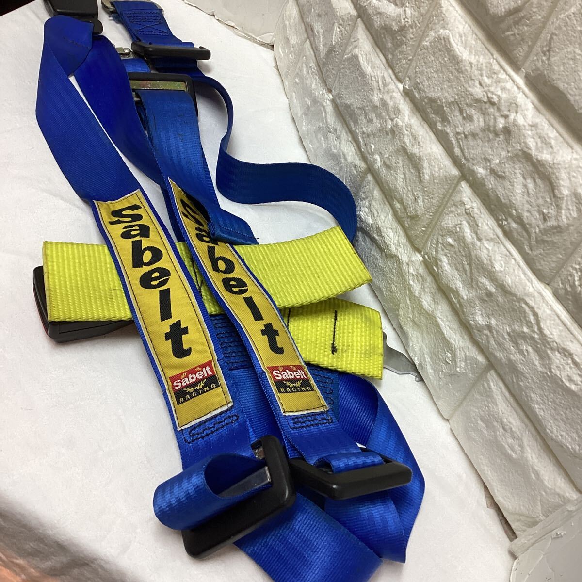 Sabelt サベルト 4点式 シートベルト レーシングハーネス 幅45mm 青 