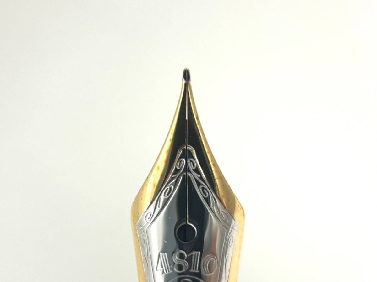 MONTBLANC/モンブラン マイスターシュテュック 万年筆 ペン先 4810 14K 585 筆記用具 ブラック ゴールド 文房具 (SER2814)_6