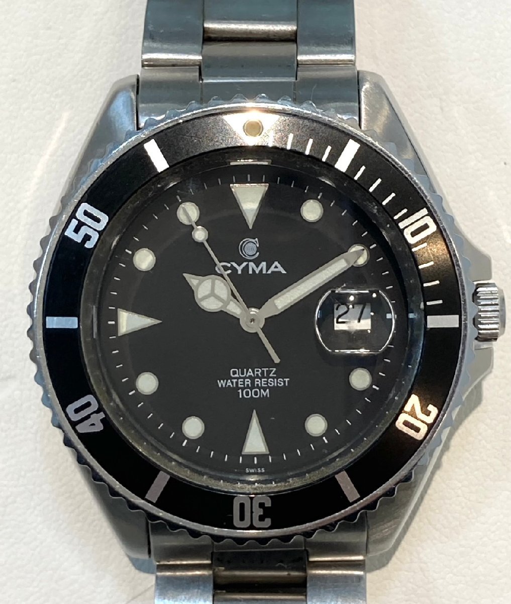 1円～】腕時計 CYMA シーマ メンズ デイデイト クォーツ ダイバーズ 