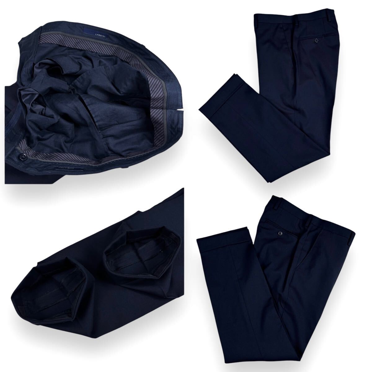 1円 美品 M~LラルディーニLARDINI スーツ セットアップ ダブル