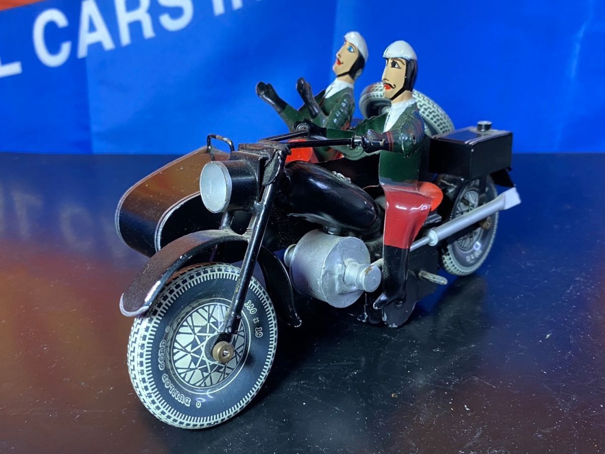 レトロ　Tucher+Walther  サイドカー ブリキ玩具 Tucher Walther BMW バイク サイドカー GERMANY ドイツ製 ブリキ