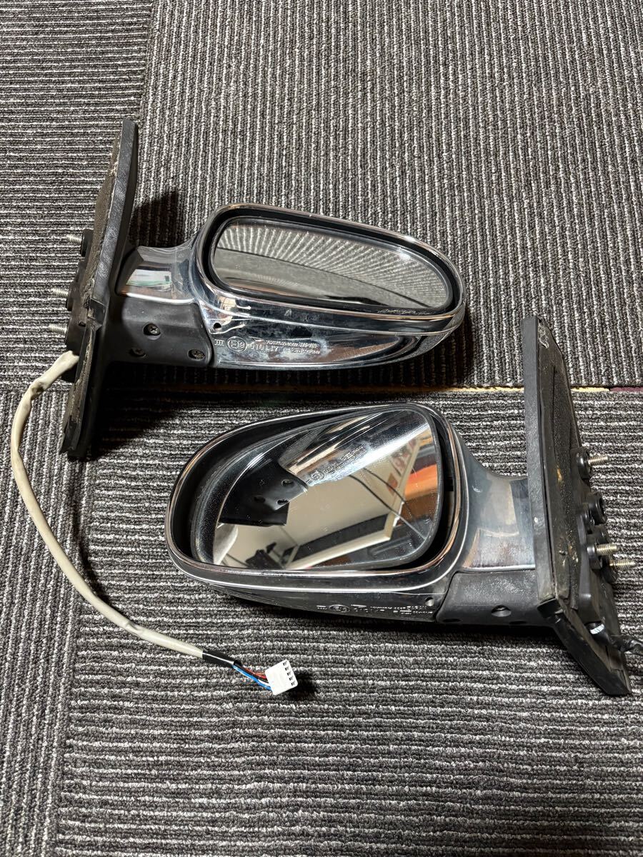 ダイハツ ミラジーノ L700S ドアミラー サイドミラー 左右セット メッキ 電動格納 ミラジーノ L700S 純正 ジーノ 手動メッキ系 良品