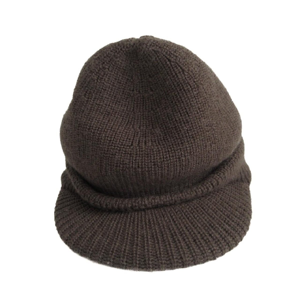RRL ダブルアールエル ラルフローレン jeep cap つば付き ニットキャップ 帽子 カーキ サイズONE