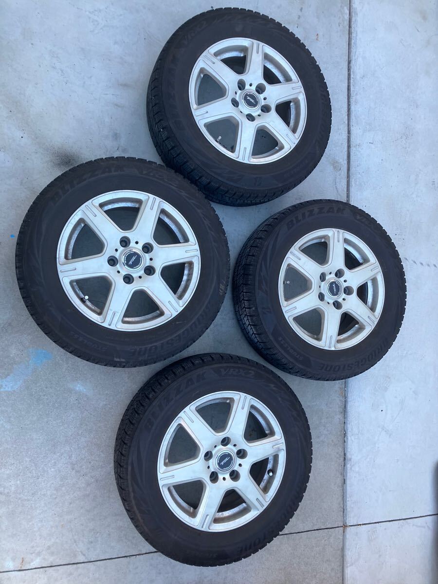 良品 プリウス等に ブリヂストン スタッドレスセット ! ブリザック VRX2 195/65R15 ファイナルスピード 15インチ×6.0 +45 5H 100 ●006 ブリヂストン プリウス スタッドレスタイヤ プリウスやウィッシュ等にホイールと バリ山BSスタッドレスタイヤ 純正ホイールセット