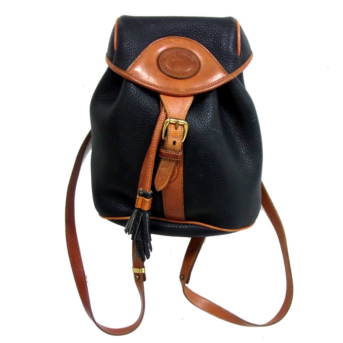 希少□Dooney & Bourke オールレザー リュック 巾着 本革 アメリカ製 