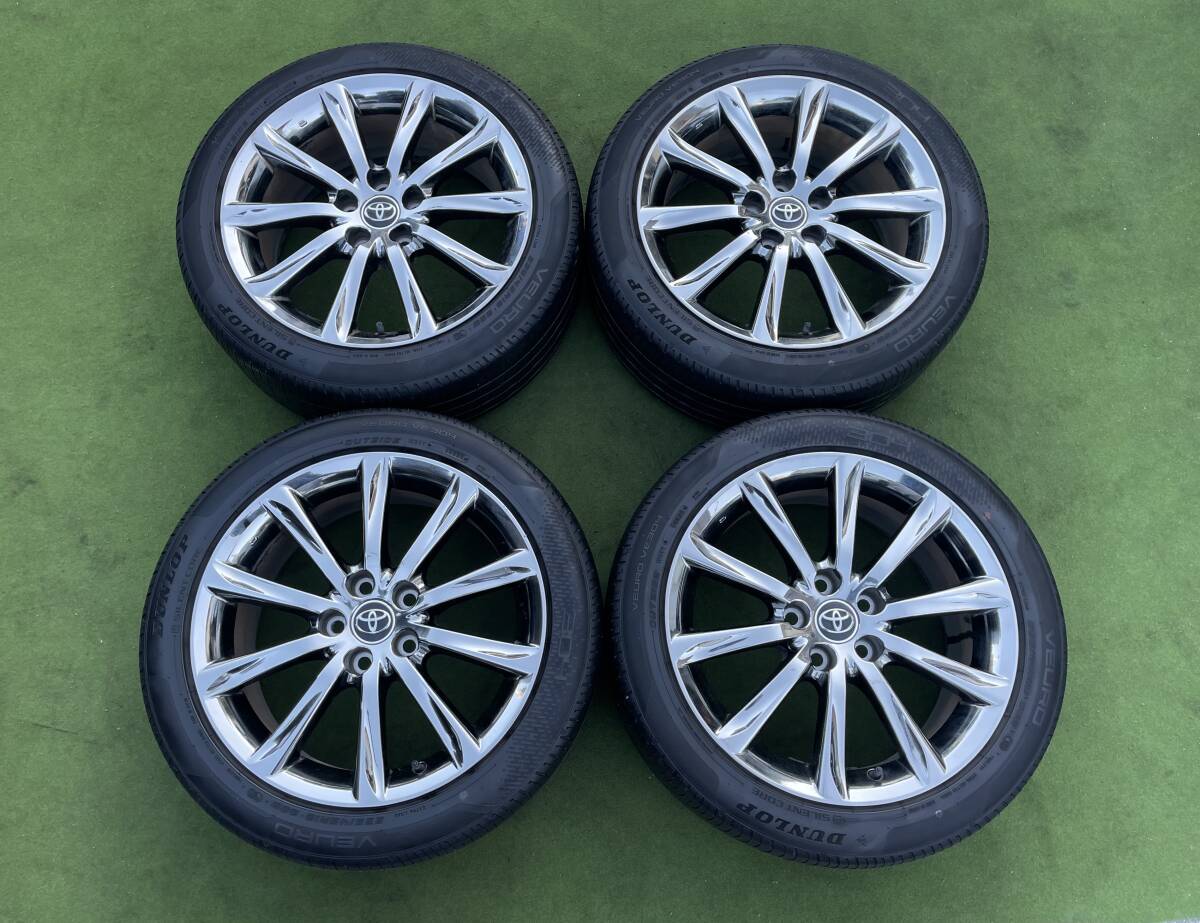 ◆希少トヨタ130マークX RDS後期純正◆ 18x8J+45/PCD:114.3/5穴◆4本.DUNLOP.235/45R18.2022年製.バリ山.クラウン/アルファード/カムリ等に_2