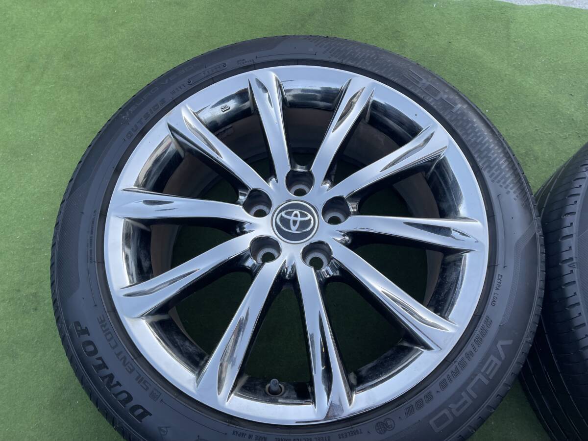 ◆希少トヨタ130マークX RDS後期純正◆ 18x8J+45/PCD:114.3/5穴◆4本.DUNLOP.235/45R18.2022年製.バリ山.クラウン/アルファード/カムリ等に_7
