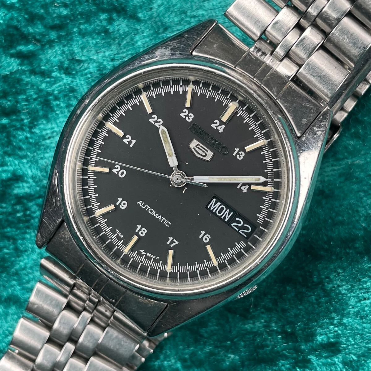 ビンテージ 精工舎SEIKOセイコー SEIKO5 7009-6000 ミリタリ 軍用 風 