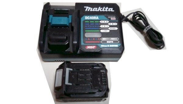 ♪Makita マキタ 純正　リチウムイオン バッテリ　BL4025　MAX 40V　2.5Ah 充電器セット DC40RA♪USED品
