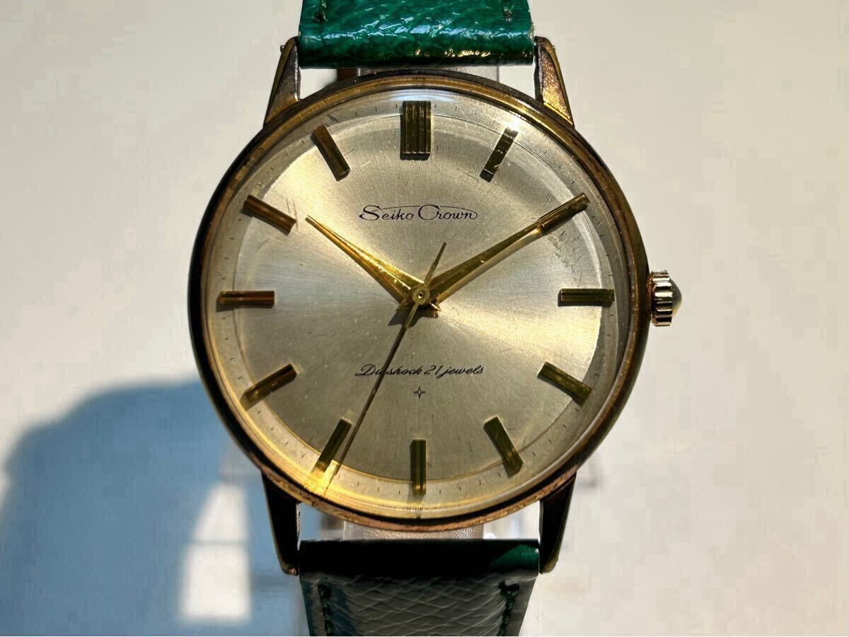 SEIKO CROWN セイコー クラウン DIASHOCK 19JEWELS 手巻き メンズ