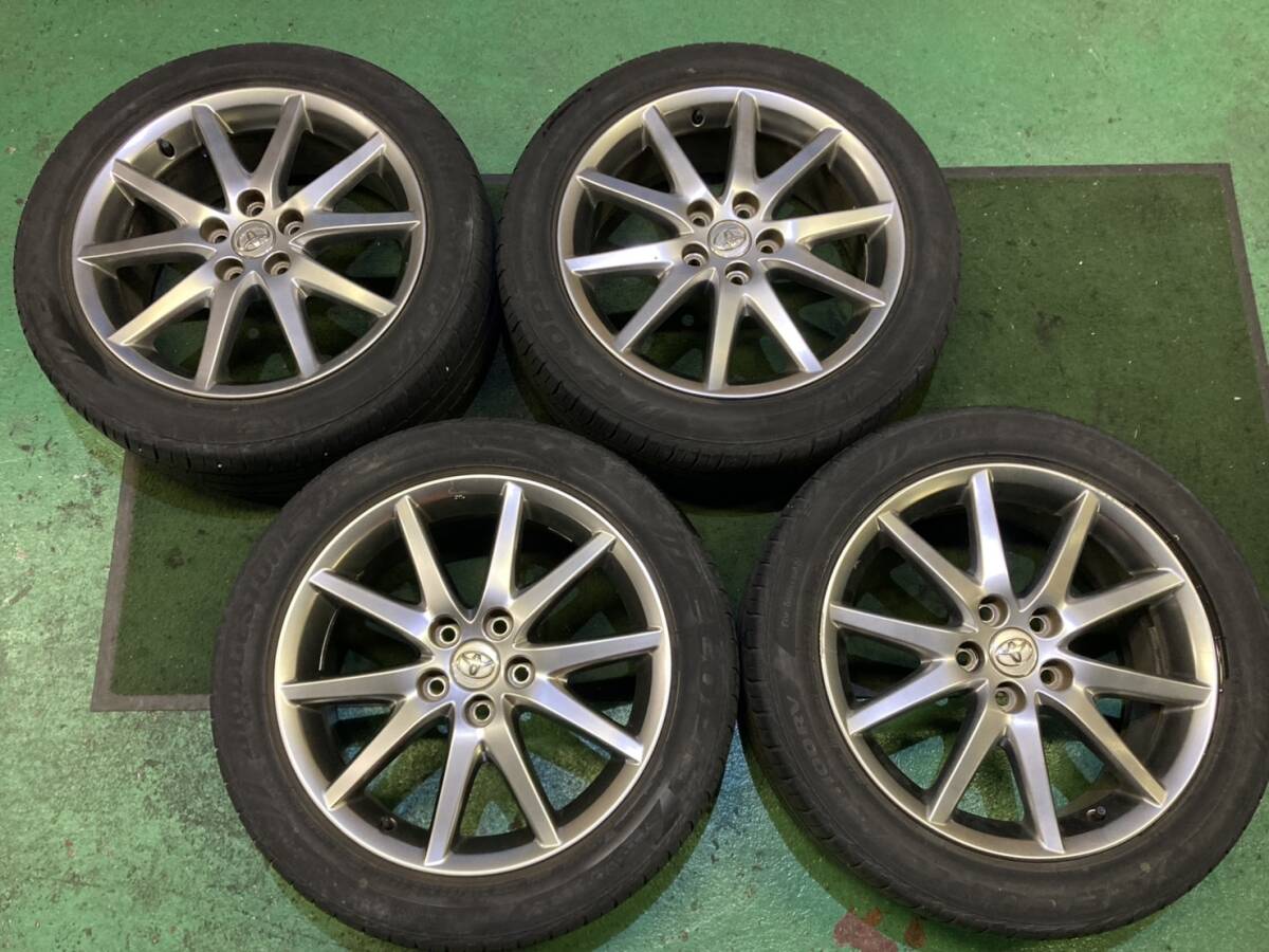  R50 エスティマ 18x7J +51 ４本 225/50R18 2017年製タイヤ 4mmヤマ(ラジアルタイヤ)｜売買されたオークション情報、yahooの商品情報をアーカイブ公開 - オークファン 5穴