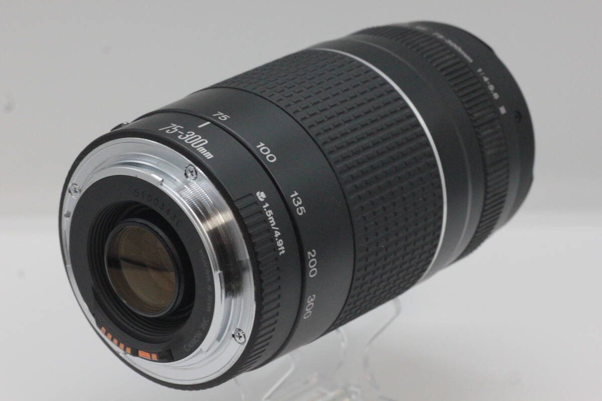 極上品☆迫力の300mm☆フード付☆キャノン Canon EF75-300 フード付