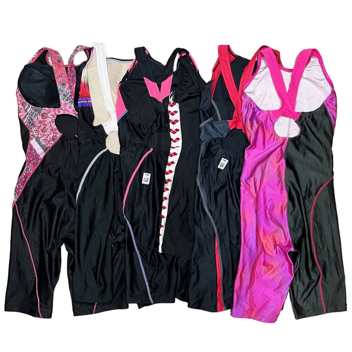 5【6枚セット】アリーナ女子競泳水着(120～L)☆nux-FR・アクア