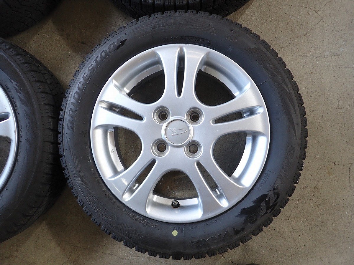 YS14790【送料無料155/65R14】ダイハツ純正 タント ムーブ ミライース等 中古スタッドレス ★14×4.5J 100/4H ET45★1円スタート_2