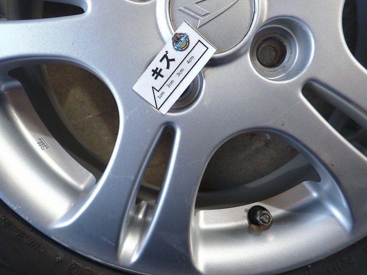 YS14790【送料無料155/65R14】ダイハツ純正 タント ムーブ ミライース等 中古スタッドレス ★14×4.5J 100/4H ET45★1円スタート_9