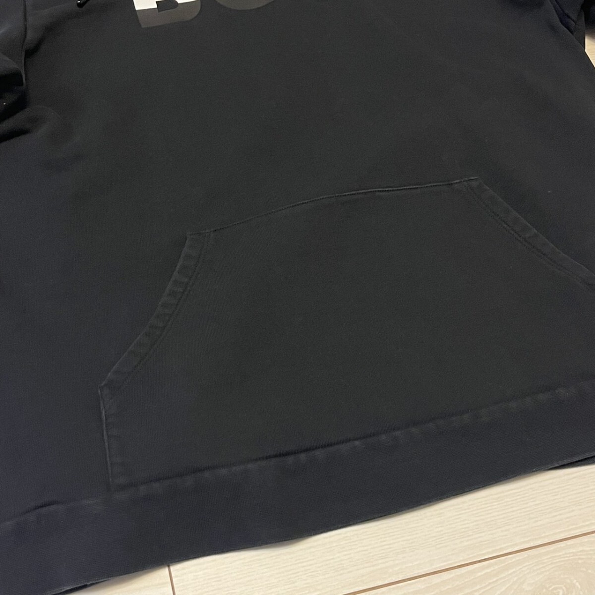 極美品/3Lサイズ○現行タグ ヒューゴボス【限定ストライプロゴ 