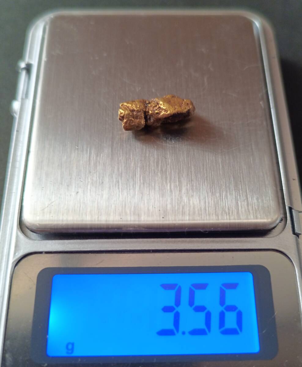 国産砂金 ナゲット 自然金 3.56g 国産鉱物 自然金 自然金中瀬鉱山 arrows