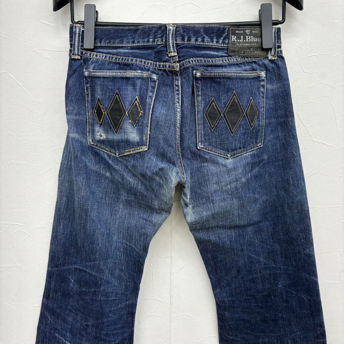 RJB アールジェイビー フラットヘッド レザー ブーツカット デニム 