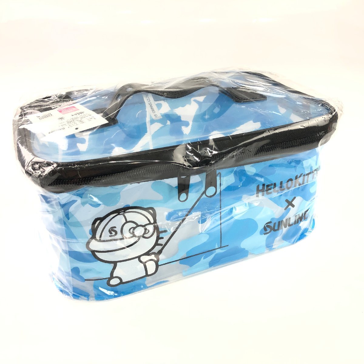 【G136】サンライン ×ハローキティ コラボ 収納ボックス 21SK-02 ブルー M | SUN LINE HELLO KITTY 釣具 収納ボックス ケース_1