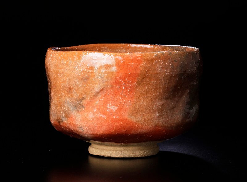 【古美味】十三代楽吉左衛門(惺入)造 老松 赤茶碗 茶道具 保証品 2XsV_2