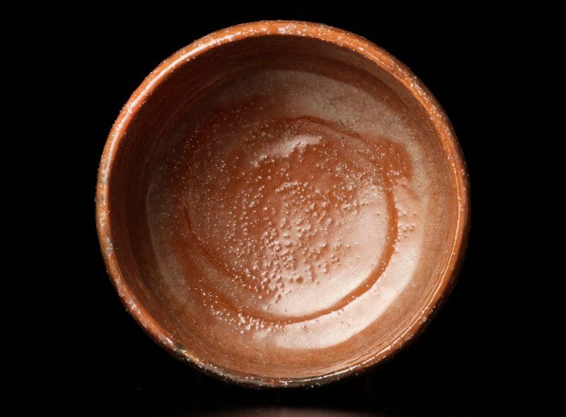 【古美味】十三代楽吉左衛門(惺入)造 老松 赤茶碗 茶道具 保証品 2XsV_4