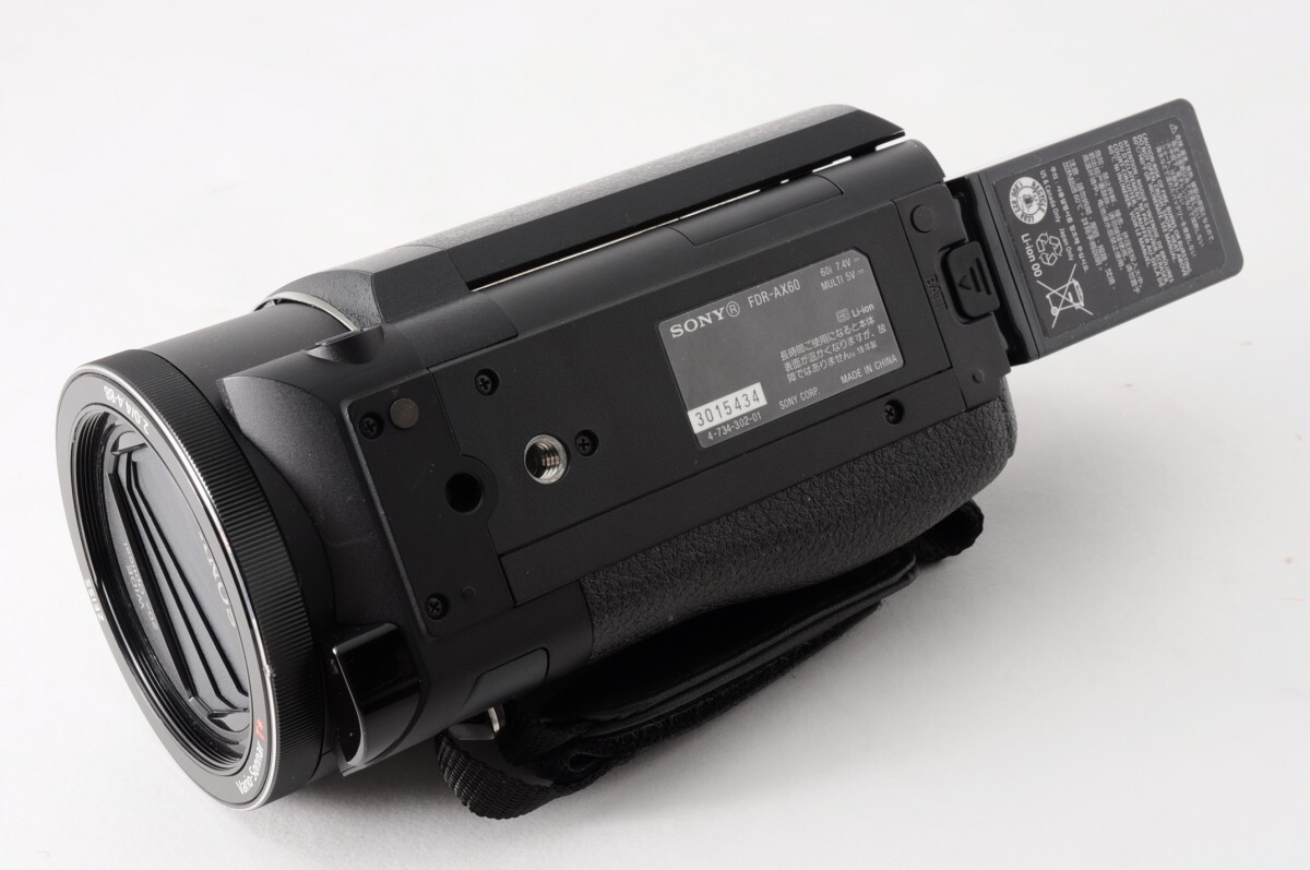 美品 動作品 SONY ソニー Handycam ハンディカム FDR-AX60 デジタルビデオカメラ バッテリー 充電ケーブル 取説 保証書 元箱 4K La-118S_9