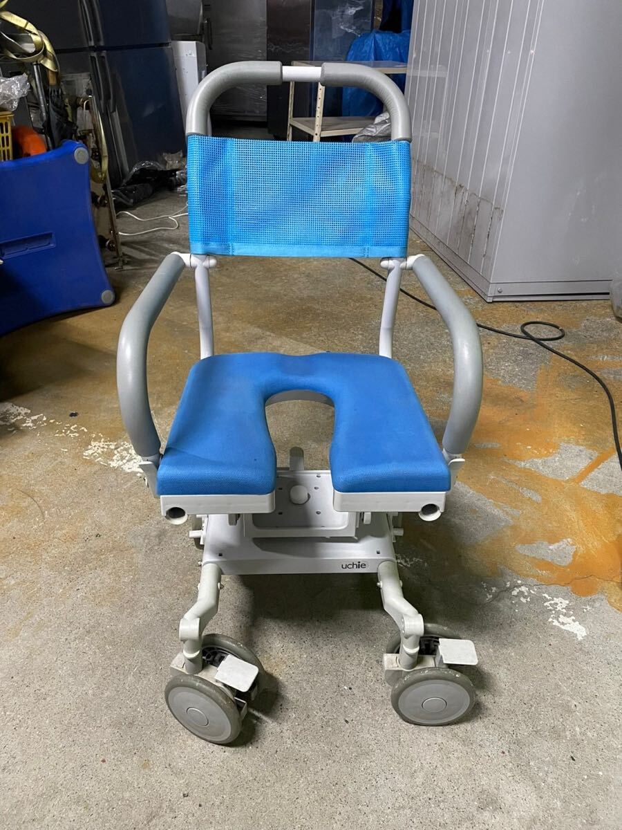 車椅子 入浴 I9238 ウチエ U型シートシャワーラクキャリー 車椅子 入浴
